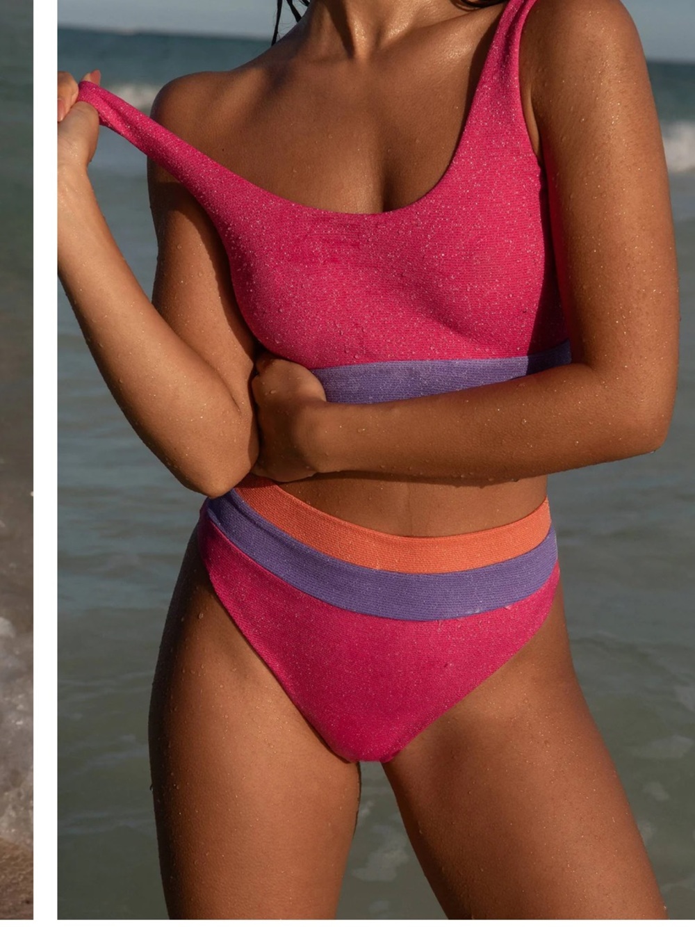 NWT BEACH RIOT Heidi High-Waist Bikini Bottom